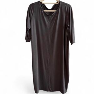 Eileen Fisher Three Quarter Length Sleeve Dress (Medium)